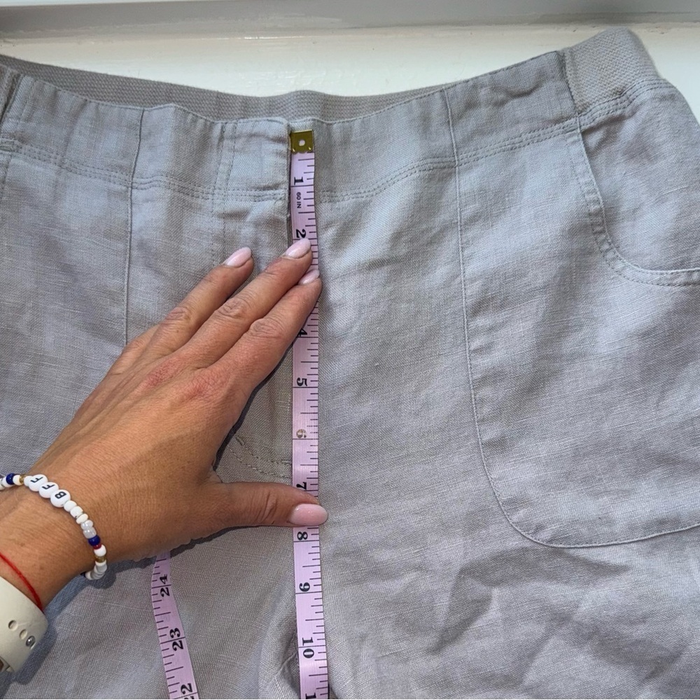 Orvis  Women’s Gray Chinos Classic Straight-Leg 100% Linen Pants size 8 - Picture 4 of 10